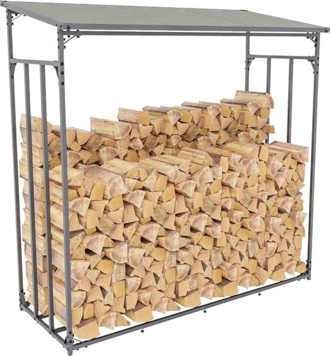 Brandhoutrek - aluminium - XL - Houtopslag - voor buiten