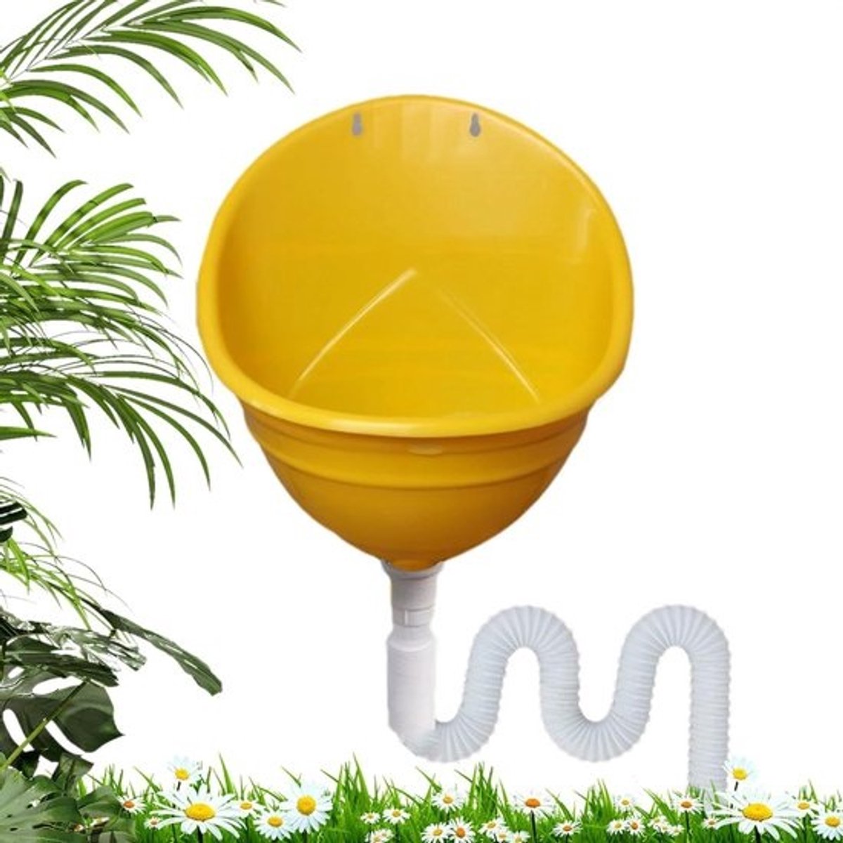 Buitenurinoir - waterloos urinoir, urineomleider - buitenactiviteiten - efficiënte urineafvoer - 34 x 31 x 24.5 cm - grijs