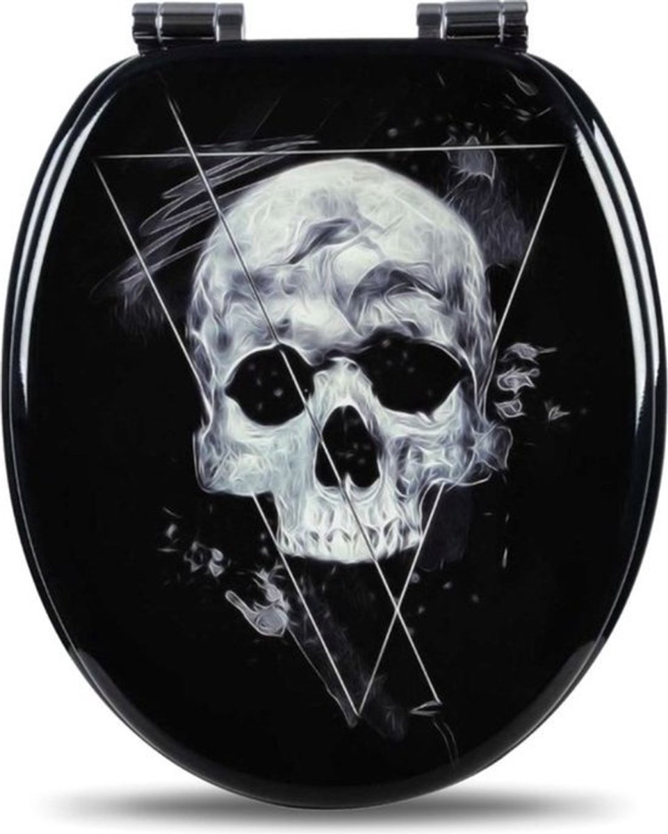 Antibacteriële toiletbril Skull - Toiletbrillen - Met softclose - Universeel - WC-bril - Toiletzitting