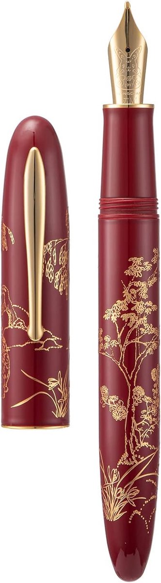 Vulpen extra fijn - gouden afwerking - gelukkige konijn gravure - soepel schrijfgemak - ShopVlot