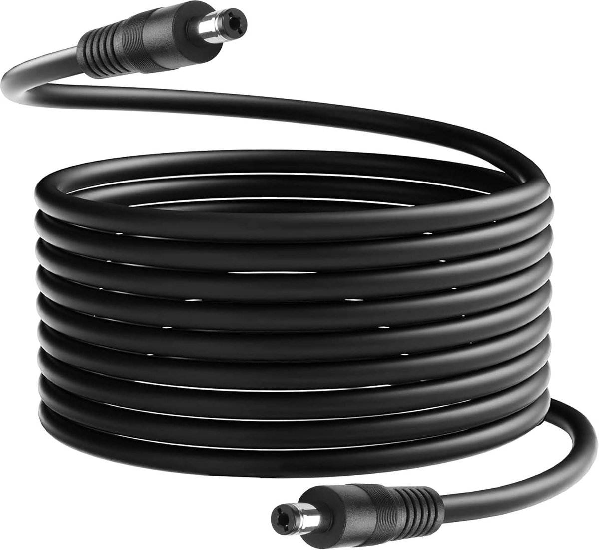 GINTOOYUN DC 5.5 x 2.1mm Male to DC Extension Cable For LED, CCTV, Car, Monitors - 16FT 18AWG Power Adapter Cable (5m) - ShopVlot