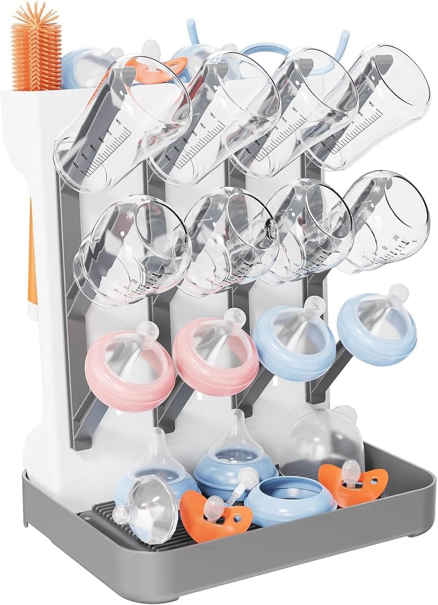 Baby Bottles, Drying Stand with Drainer, BPA Free, Baby Bottle Holder, Space-Saving Bottle Dryer, Stand, Drainer, Baby - ShopVlot