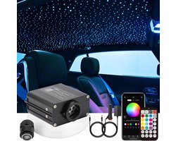 CHINLY starry sky car fiber light for car/ceiling, 16W Twinkle 200pcs*0.75mm*2m Bluetooth RGBW APP/Remote LED starry - ShopVlot