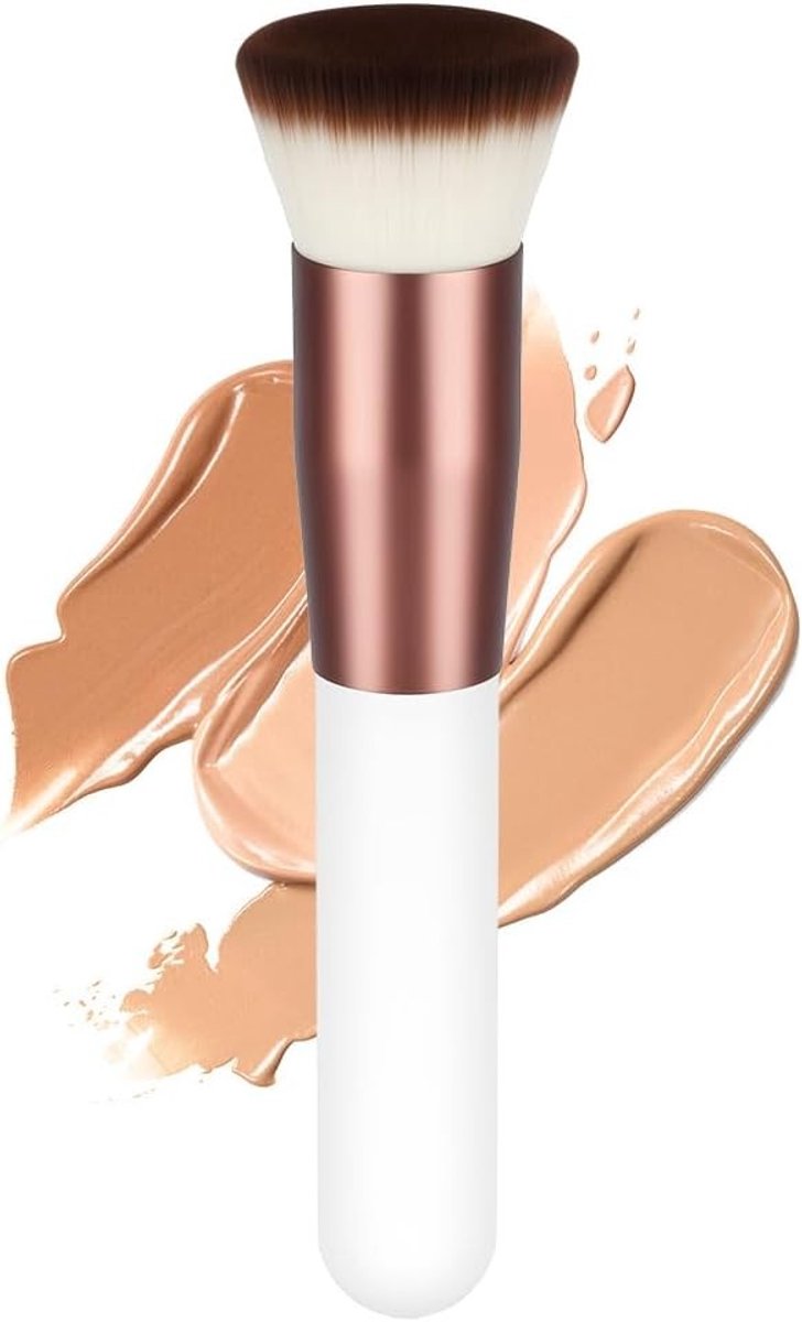 Hoogwaardige Kabuki Make-upkwast voor een Vlekkeloze Finish met Multifunctionele Toepassingen voor Poeder, Blush en Vloeibare Cosmetica