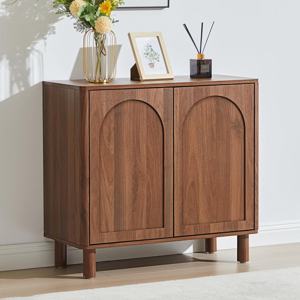 Modern dressoir met gebogen zijpanelen - 80 cm breed x 75 cm hoog x 37 cm diep | Industrohome