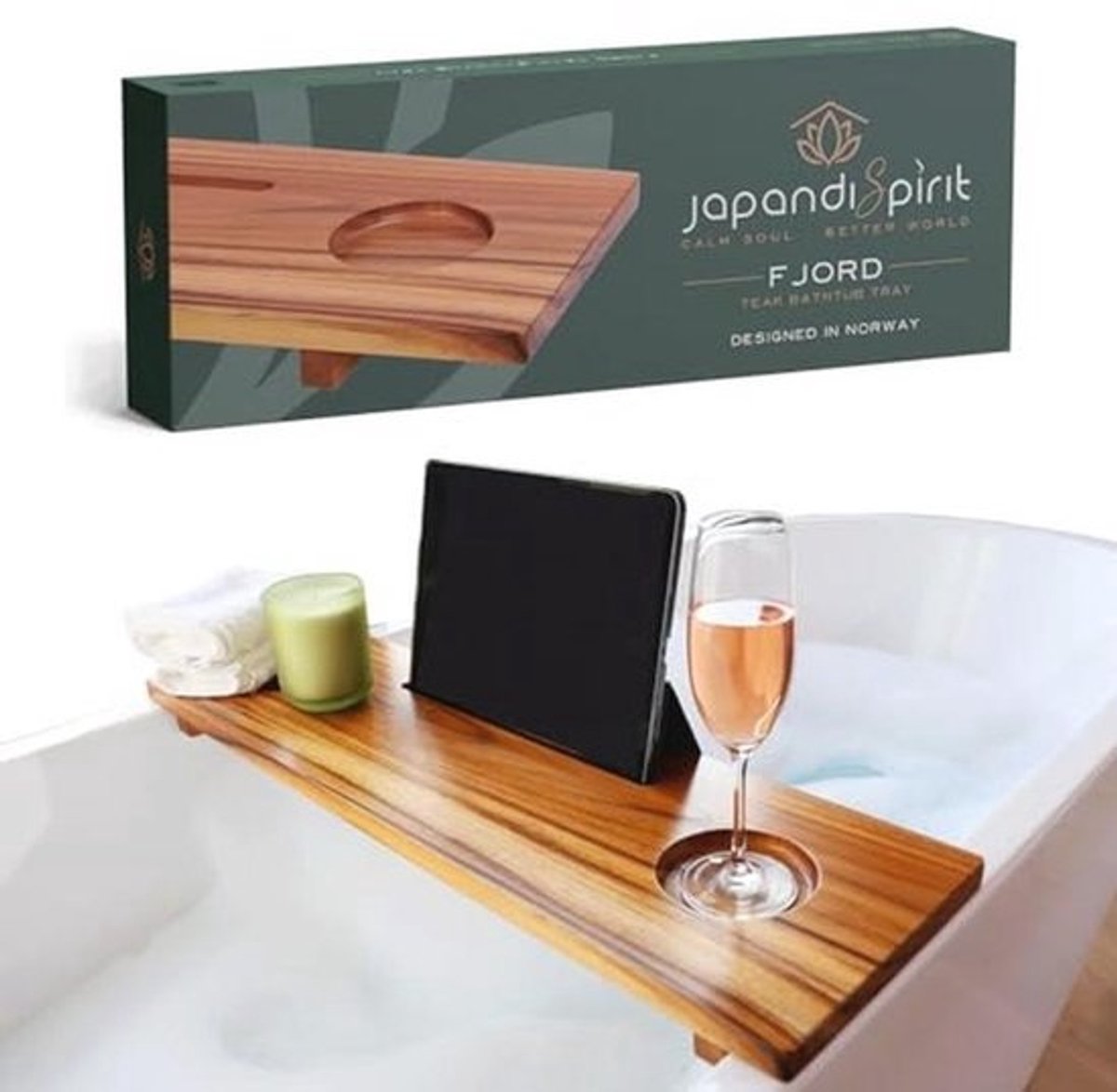 Minimalistische houten badbak voor badkuip - Duurzaam en elegant design - Badaccessoire voor ontspanning