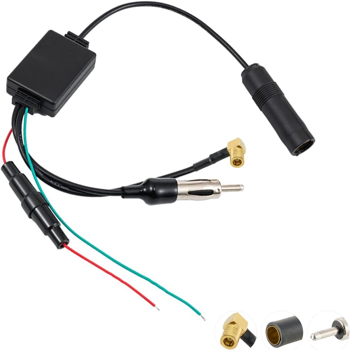 FM/AM Autoantenne Signaalversterker Splitter SMB naar DIN FM Antennesplitter ACTIEVE Antenne Autoradio Digitale radio DAB+ Plus Autoadapterstekker