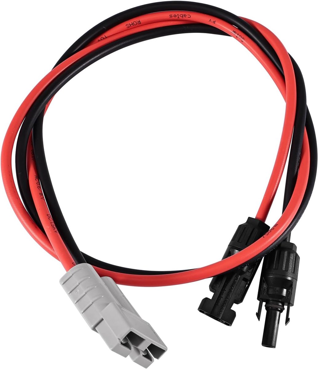 Solar Plug for Anderson 50 A Plug 4 mm² 1 m 12 AWG 600 V Plug for Solar Module Cable Weatherproof for Solar Panels - ShopVlot