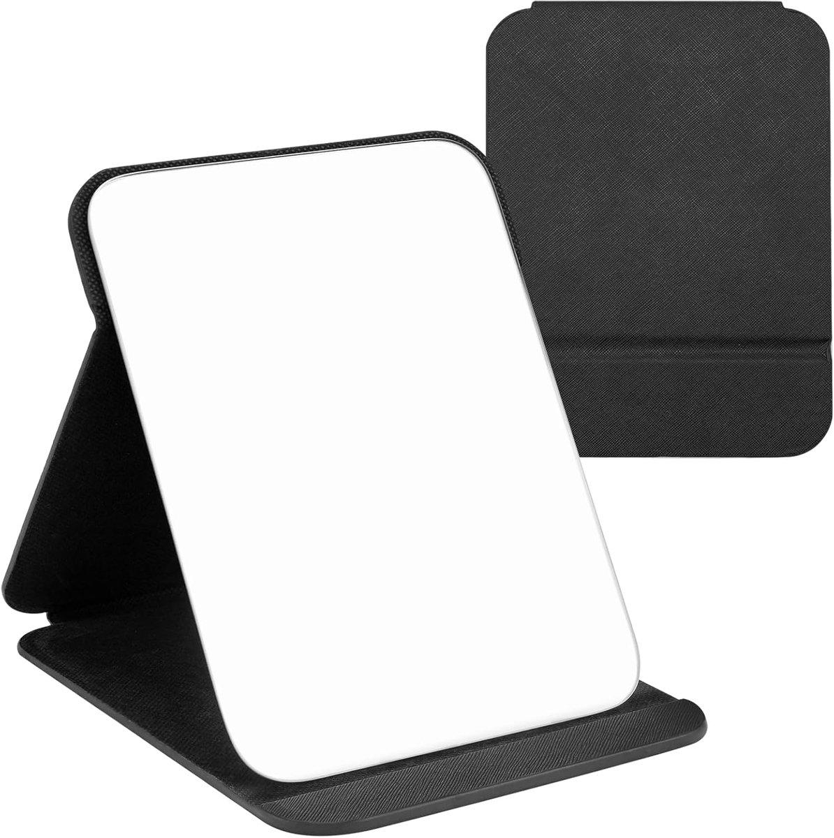 Vouwspiegel 16x12cm - PU leren hoes - Opvouwbaar - Perfect voor onderweg - ShopVlot