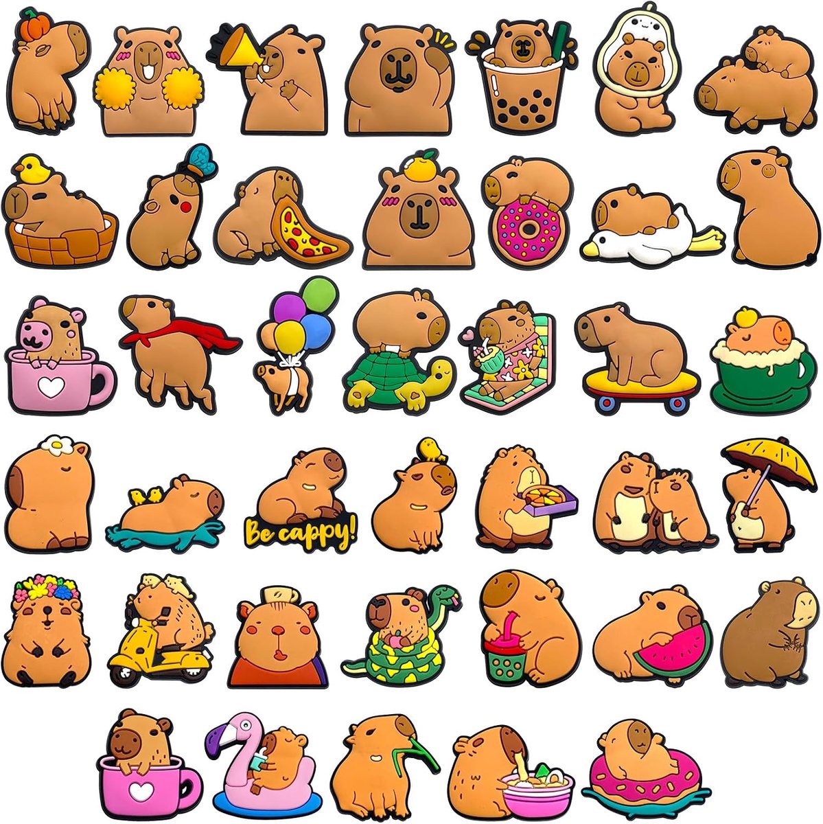 40 Charms for shoes Capybara, Schuh Charm Capybara - Accessories for shoes Capybara, Home decoration for sandals, Shoe - ShopVlot