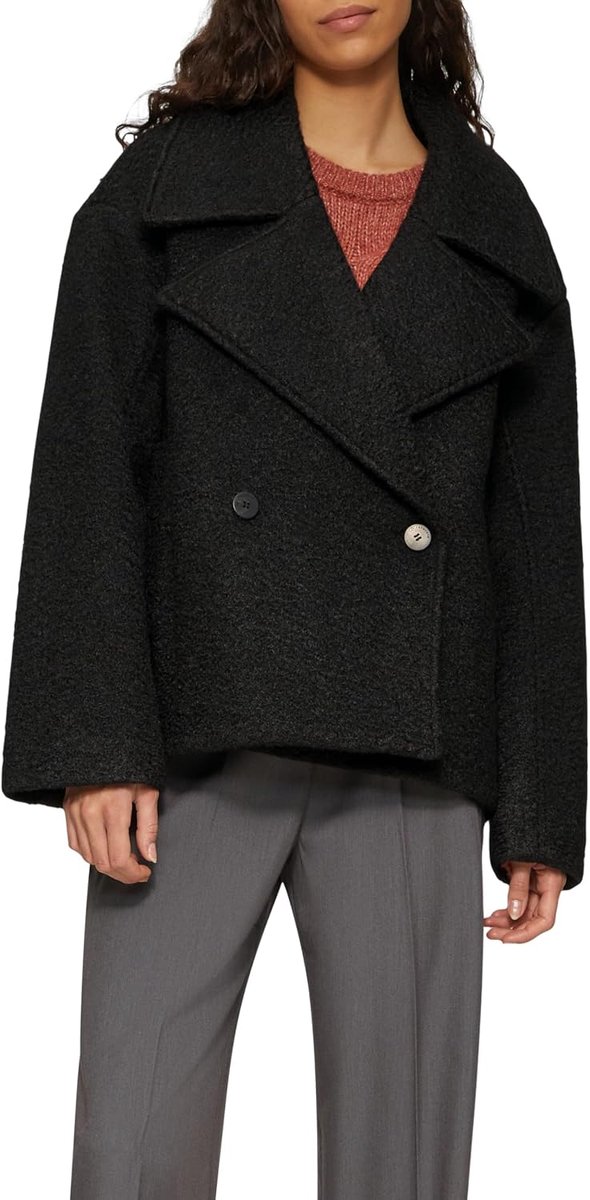 Caban jas van bouclé, 9999, XXL