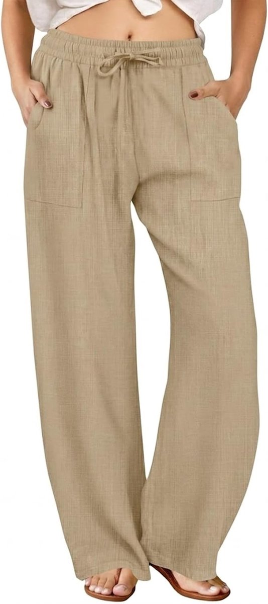 Broek dames lichte zomerbroek vrije tijd mousseline broek dames