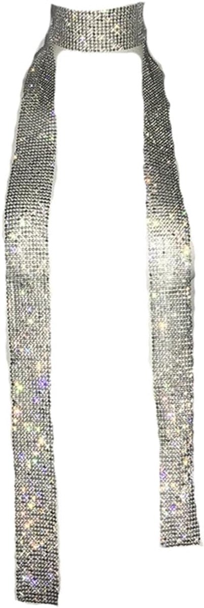 Pailletten sjaal dames glitter halsdoek wikkels lange stropdassen doeken kettingen glinsterende dunne damessjaal voor bruiloft carnaval kostuum party accessoires