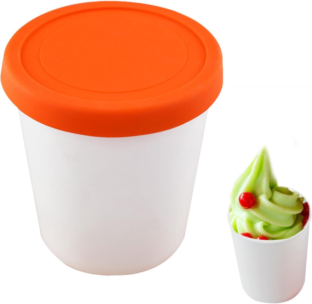 Lekbestendigheid zelfgemaakte ijsopslagcontainer | diepvriescontainer voor zelfgemaakte soep, voedsel, yoghurt, 0,9qt capaciteit