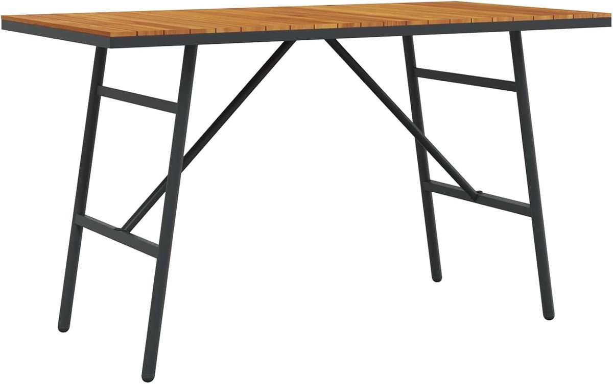 Acaciahout Eettafel Bruin 110x55x61,5 cm Hout EetkamerTafel Stevig Duurzaam Binnen Buiten Gebruik Modern Eettafel Set