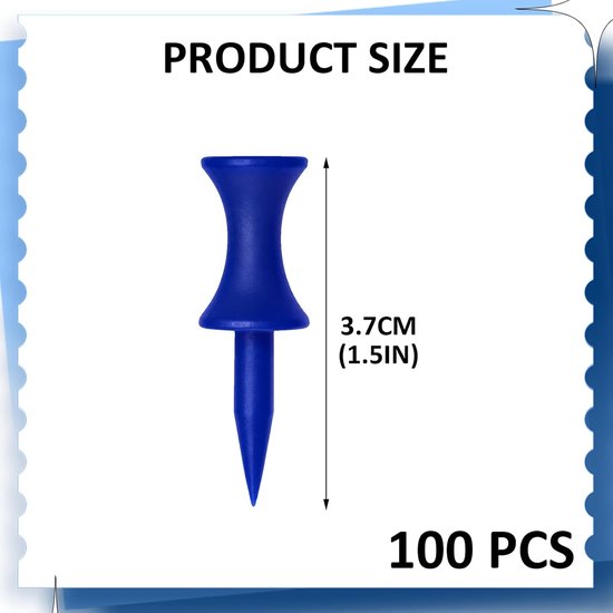 Tees kunststof, blauwe golftees 32 mm, golftee set, herbruikbare plastic — afbeelding 2