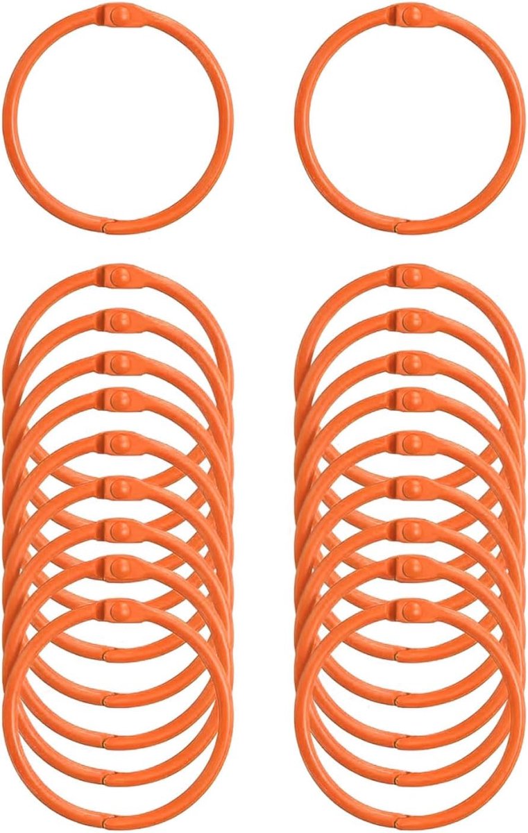 20 bindringen 30 mm - boekringen, spiraalringen voor indexkaarten, boekbinderset, geschikt voor scrapbooks - ShopVlot