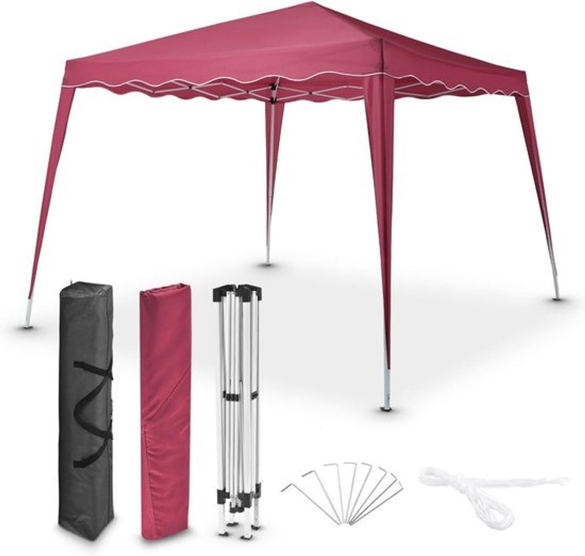 Ruimtebesparend vouwpaviljoen 3 x 3 m - Pop-uptuinpaviljoen met UV50+-bescherming en waterafstotend dak voor tuin en balkon