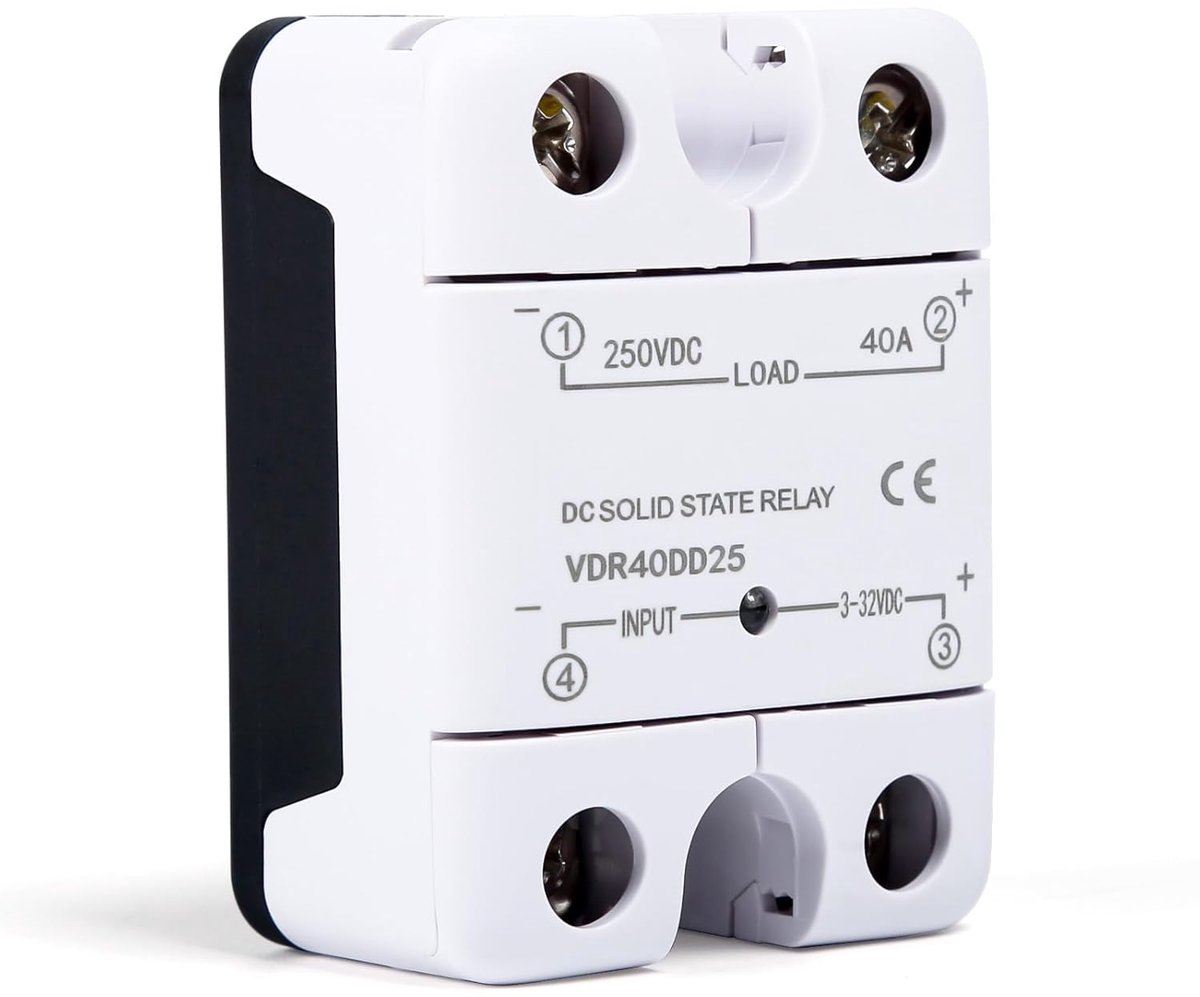 250V Solid State Relay, Dd25 Dd40 DC Control DC SSR Module, 3-32v DC Input 0-250V DC Output with Flame Retardant - ShopVlot