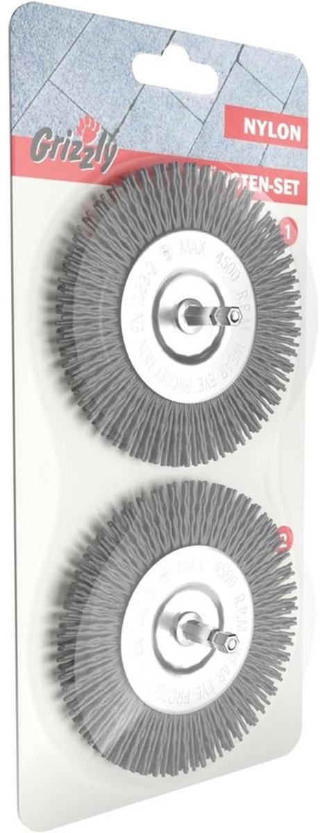 2 stuks reserveborstels - Nylon - Voor voegenborstel - Geschikt voor boormachine