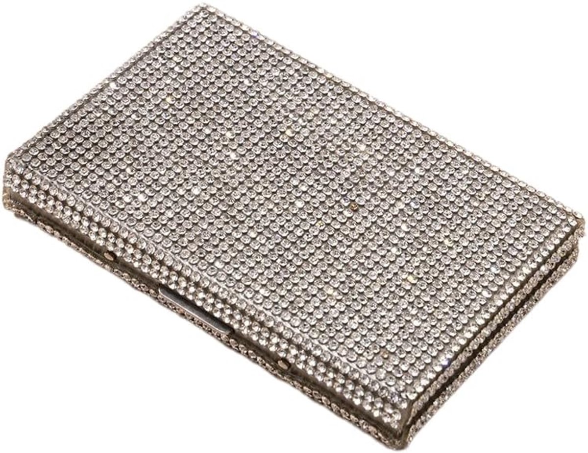 Glitter-kaarthouder voor dames en heren, met strass, RFID-bescherming, creditcardhouder, portemonnee, klein, kaarthouder voor rijbewijs, rijbewijs, identiteitskaart, visitekaartjes, etui
