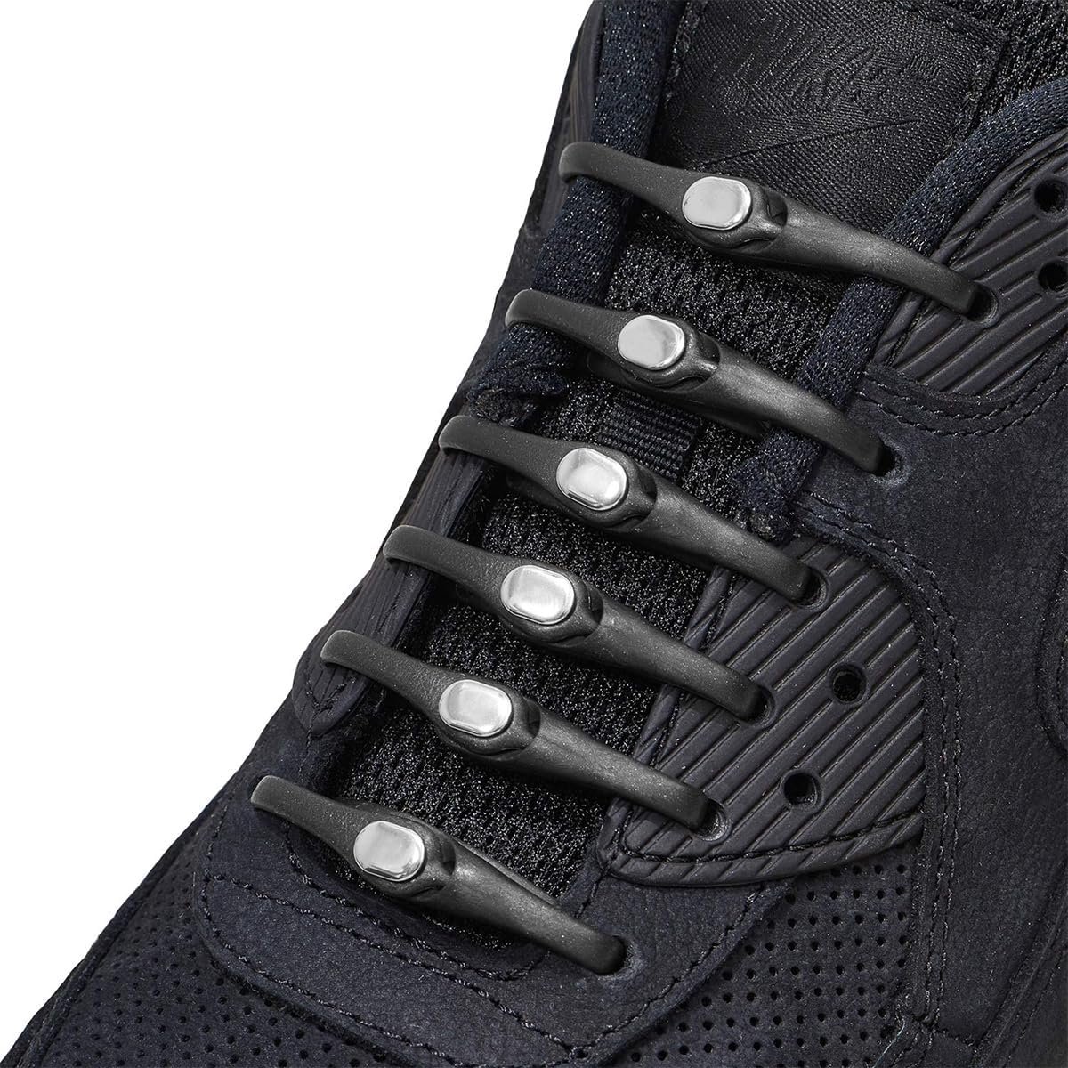 12Pcs Siliconen Geen Tie Schoenveter Sluiting Elastische Veters Lock Voor Sneakers Casual Schoenen Volwassenen