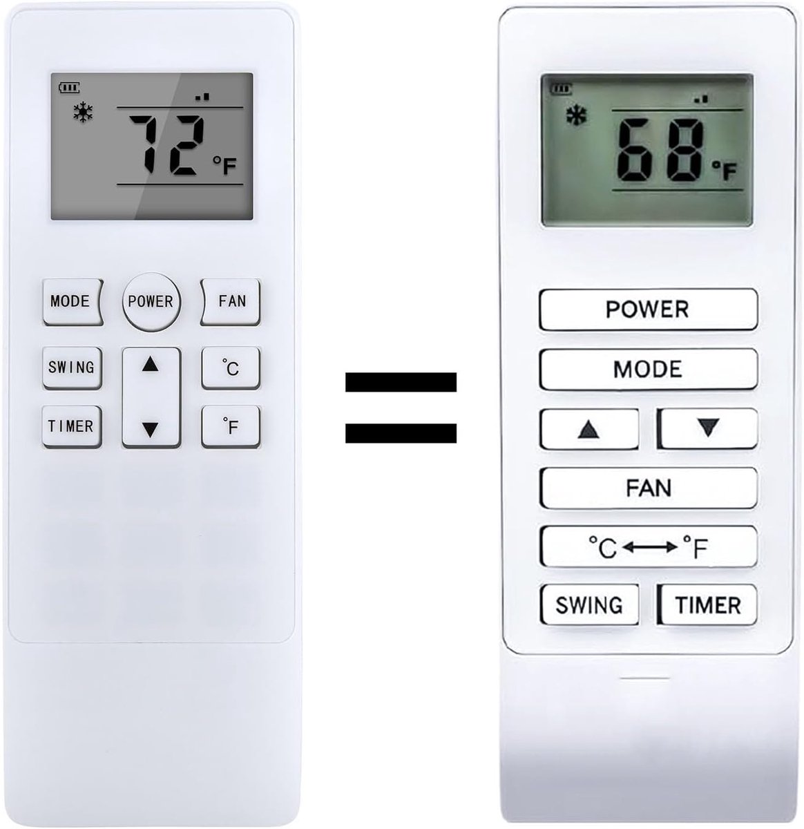 Airconditioner vervangende afstandsbedieningsset voor SereneLife mobiele airconditioning 14.000 BTU EU, SLPAC14EU