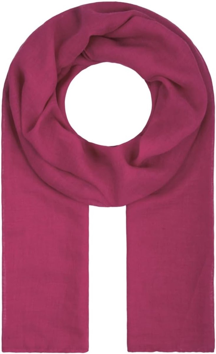 Lima Smal gesneden dameshalsdoek, licht effen, dun, effen, zacht, zomersjaal, overgangssjaal, magenta