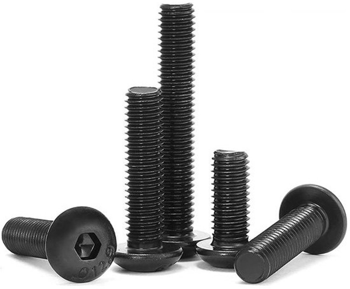 Machineschroeven - Zeskantbouten - Industriële bevestiging - Koolstofstaal met hoge treksterkte - M6x20mm - 20 stuks - Zwart