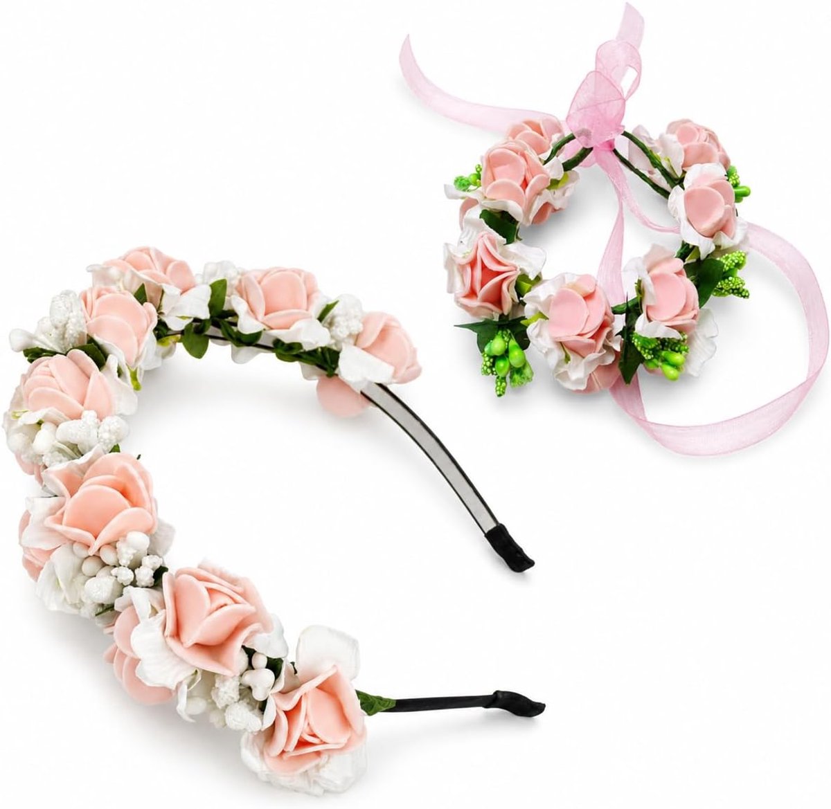 Bloemenhaarband en armband, klederdrachtsieraad voor dames, Oktoberfest, accessoires voor dames, Beierse klederdracht, haarsieraad met bloemen voor Oktoberfest, meisjes, bierfeest