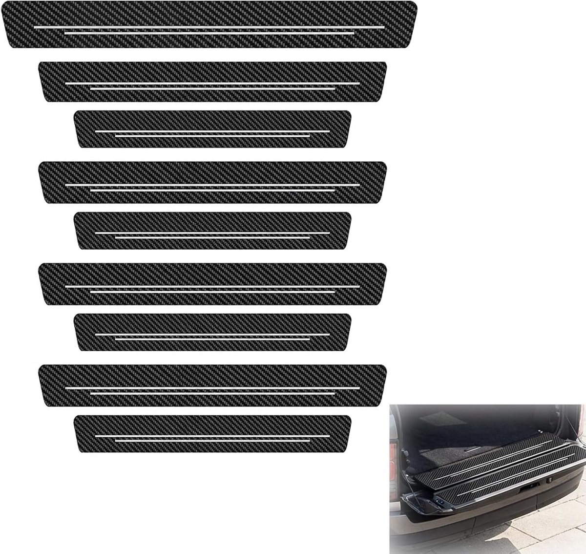 Bescherming voor autodeuren, van koolstofvezel, universele bescherming tegen slijtage en sterke bumpers, externe accessoires voor alle voertuigmodellen