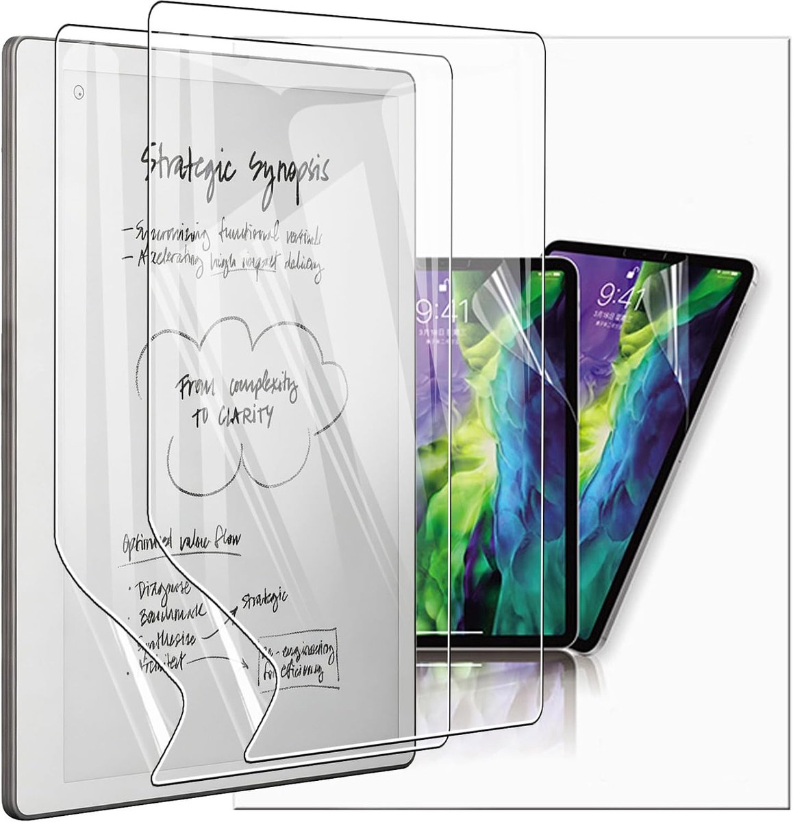 3 stuks beschermfolie voor Remarkable Paper Pure 10,3 inch, ultraresistent anti-kras TPU displaybeschermfolie HD-helder hoge gevoeligheid anti-luchtbellen displaybeschermfolie