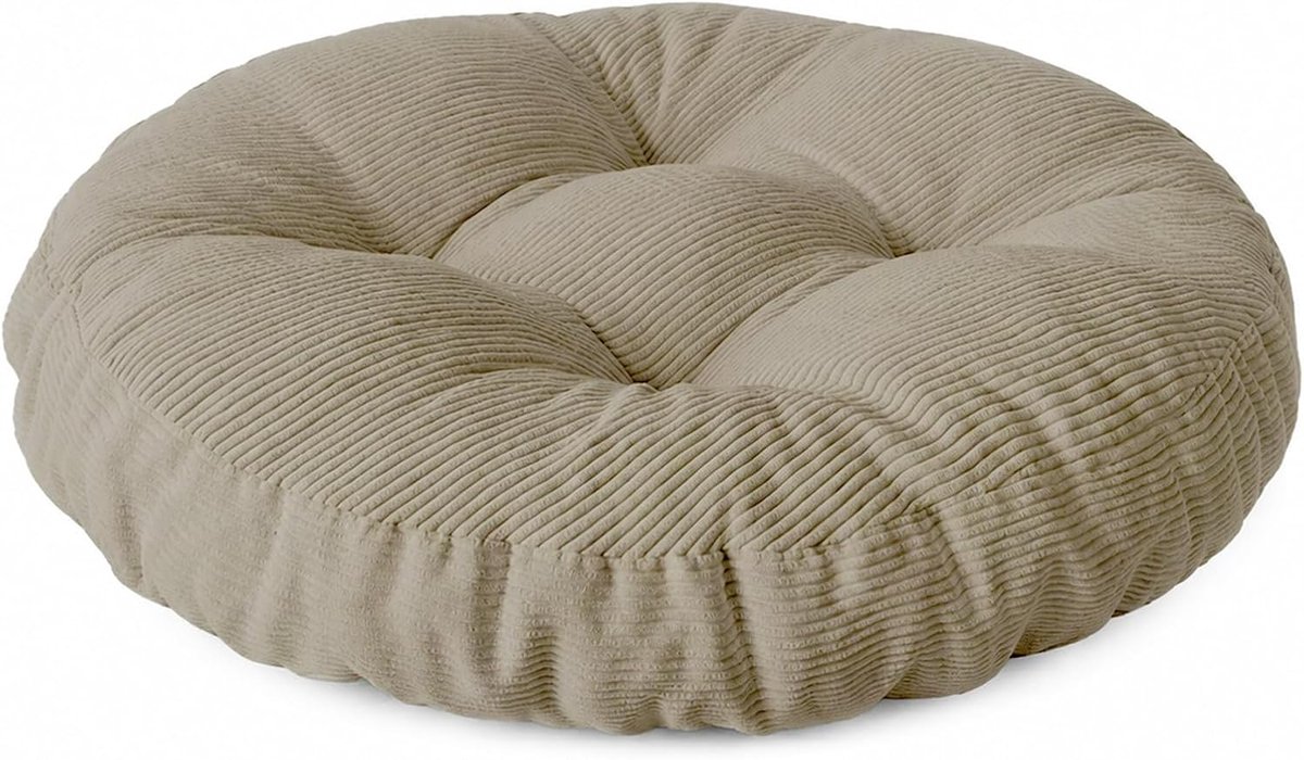 Zitkussen, 65 x 65 cm, antislip, wasbaar, kaki
