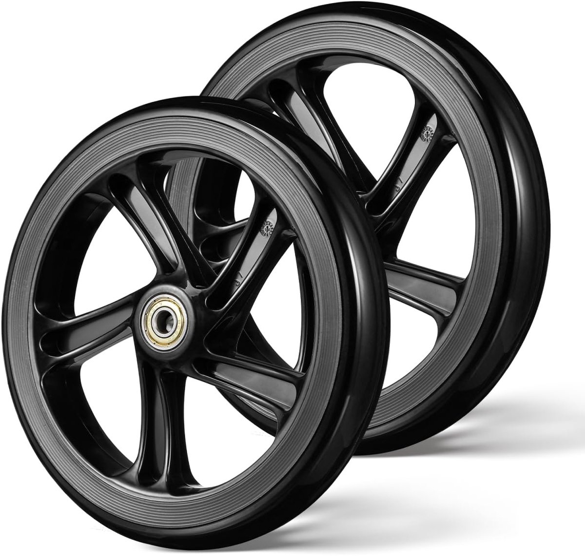 Levemolo 2 stuks professionele scooterwielen, 175 mm, van duurzaam PU voor skateboards, elektrische voertuigen en - ShopVlot