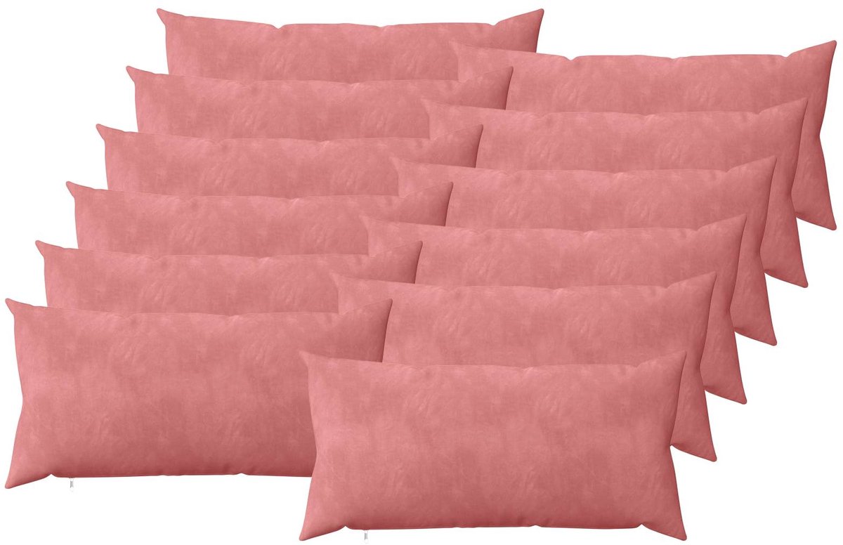 vidaXL Dekenkussen - 12 - st - HEERLEN - Roze - 40 - x - 80 - cm - fluweel
