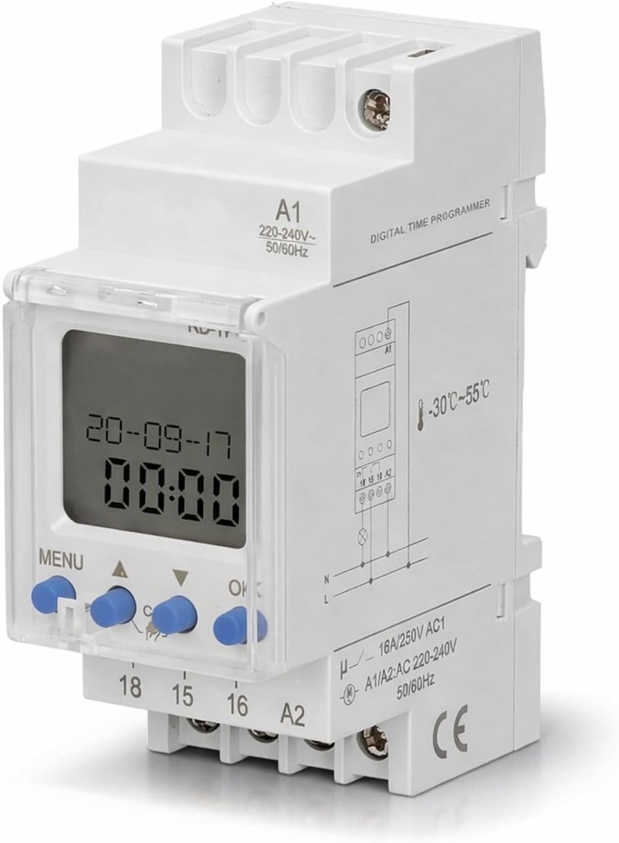 TH-35 Digital LCD Timer, 1 Channel, 52 Programs - ShopVlot