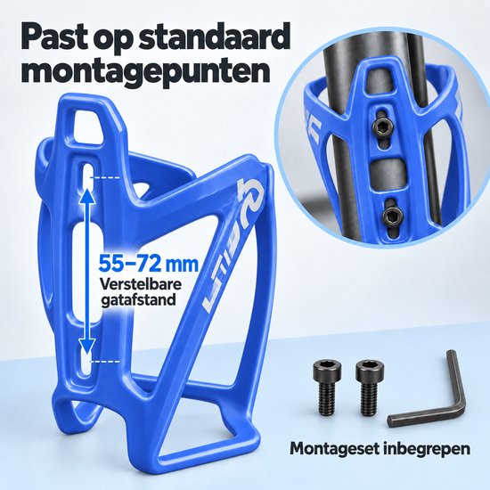 Cloudy Bidonhouder Fiets - Racefiets en Mountainbike - Blauw — afbeelding 4