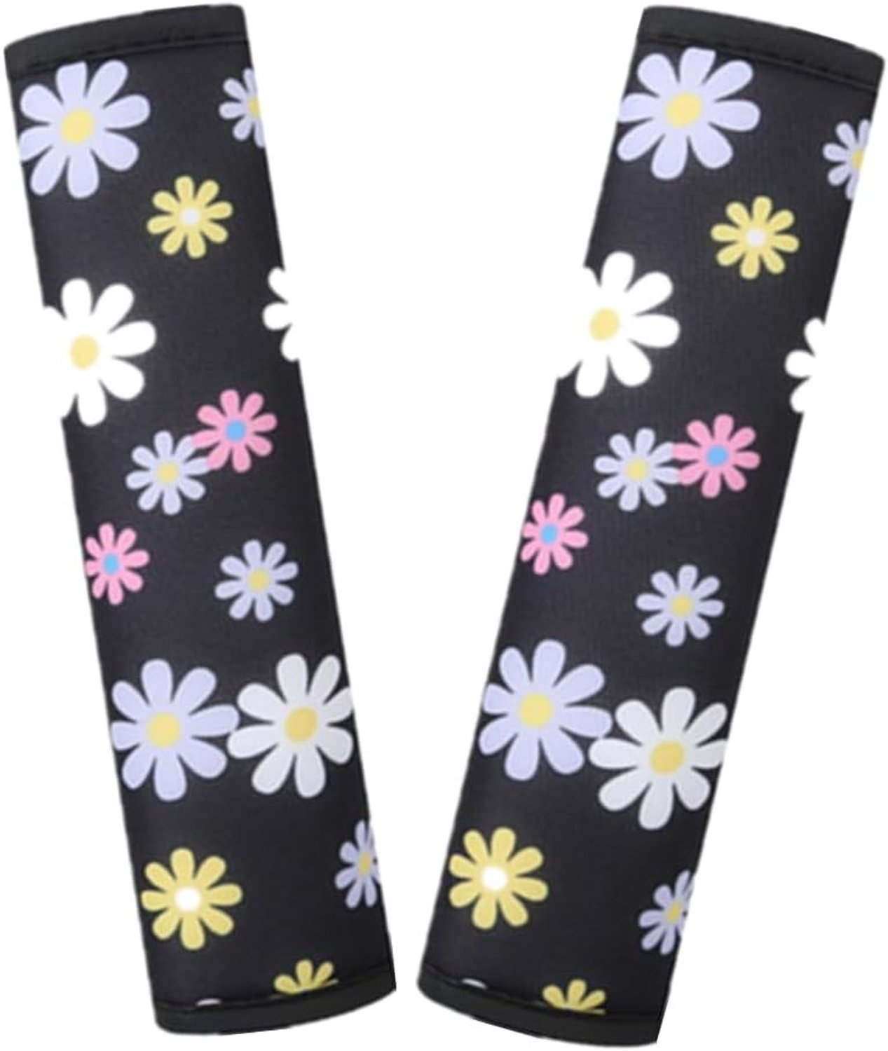 Multifunctionele Zittingriem Pads, Schouderbeschermers voor Veiligheidsgordels voor Volwassenen en Kinderen, Verwijderbaar Bloemenpatroon, Set van 2 voor Extra Comfort en Bescherming