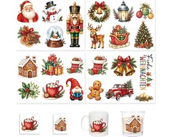 Rub On Sticker, easy rub stickers, ca. A5 19 x 14 cm, spreuk decoratie voor verjaardag, keraflott, bruiloft, Kerstmis, thuis, veegfolie voor meubels, glas, hout (4 stuks)