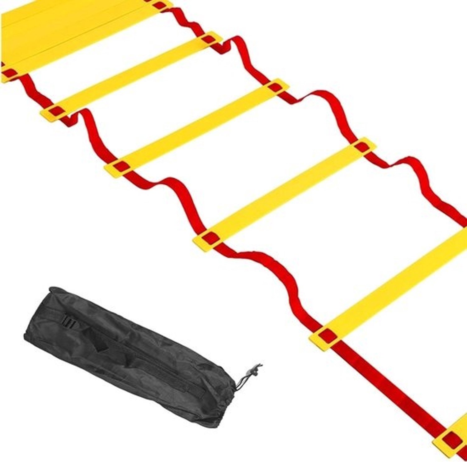 Agilityladder - Snelheids- en Balanstraining - Sportprestaties Trainen - Knooploos Ontwerp - 5 meter lang - Rood