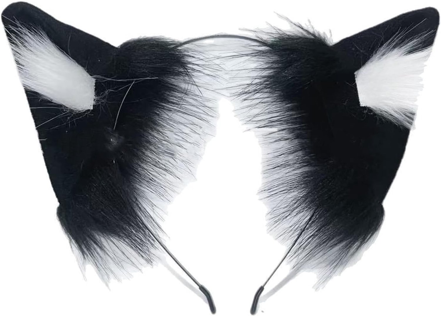 Handgemaakte Kattenoren Haarband van Faux Fur voor Vrouwen en Meisjes, Perfect voor Cosplay en Kostuumfeesten, Zwart