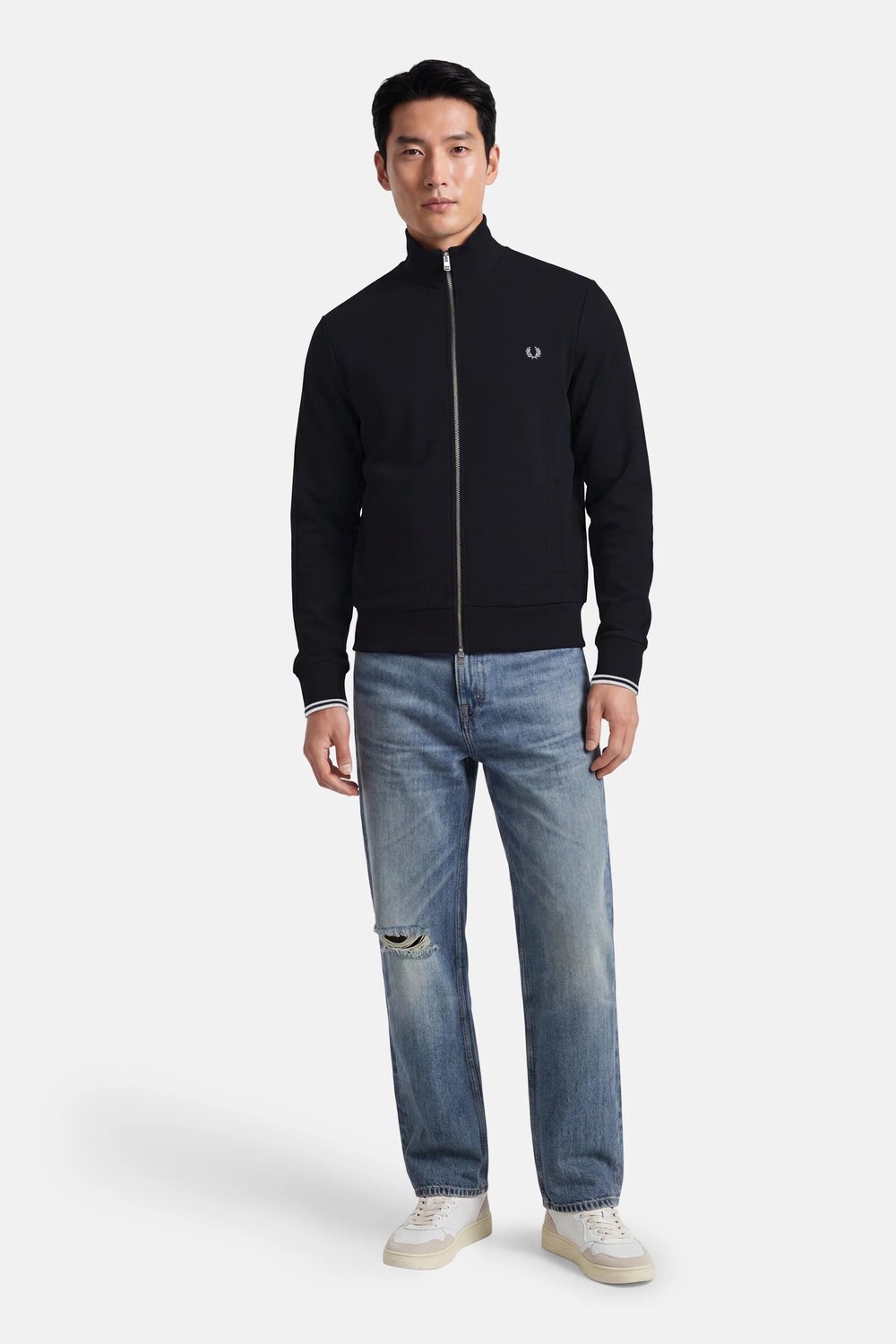 Fred Perry Zip through sweatshirt - black
