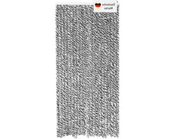 LEMODO Deurgordijn voor caravan, vliegengordijn, 90 x 200 cm - Campinggordijn als vliegengaas voor de deur, insectengordijn, antraciet/wit, visueel aantrekkelijke vliegenbescherming