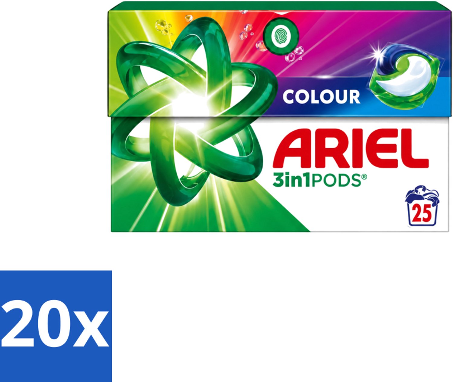 20 x Ariel – Pods 3in1 – Color – 500 g – 25 wasbeurten - Voordeelverpakking - 20 stuks