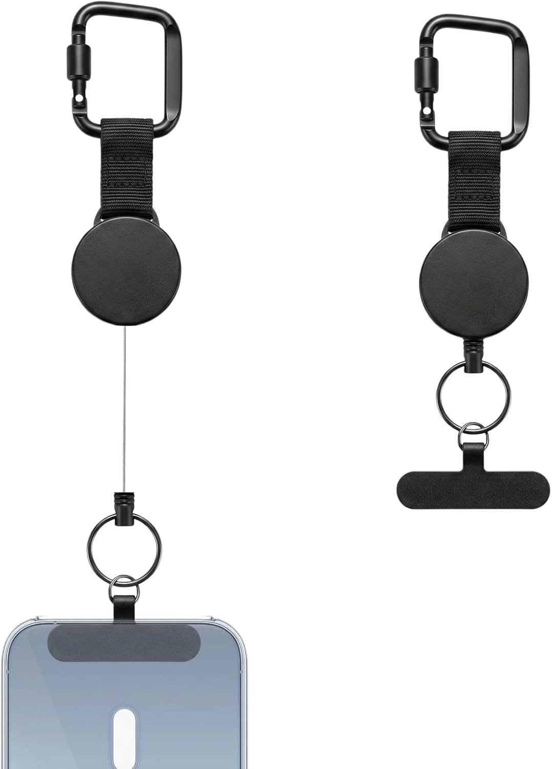 Veiligheidsarmbanden voor Telefoon - 2 Stuks, Antidiefstal Oplossing, Uittrekbare Koord voor Wandelen en Reizen tot 200g