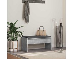 Gangbank met kussen beton grijs 83 x 38 x 40 cm
