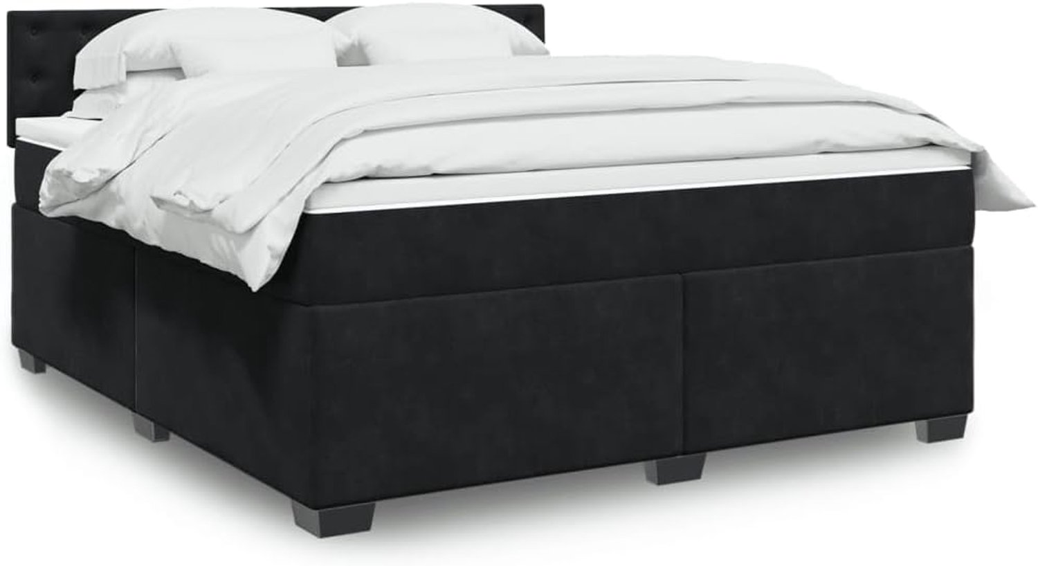 Boxspring met pocketveringmatras zwart 180x200 cm