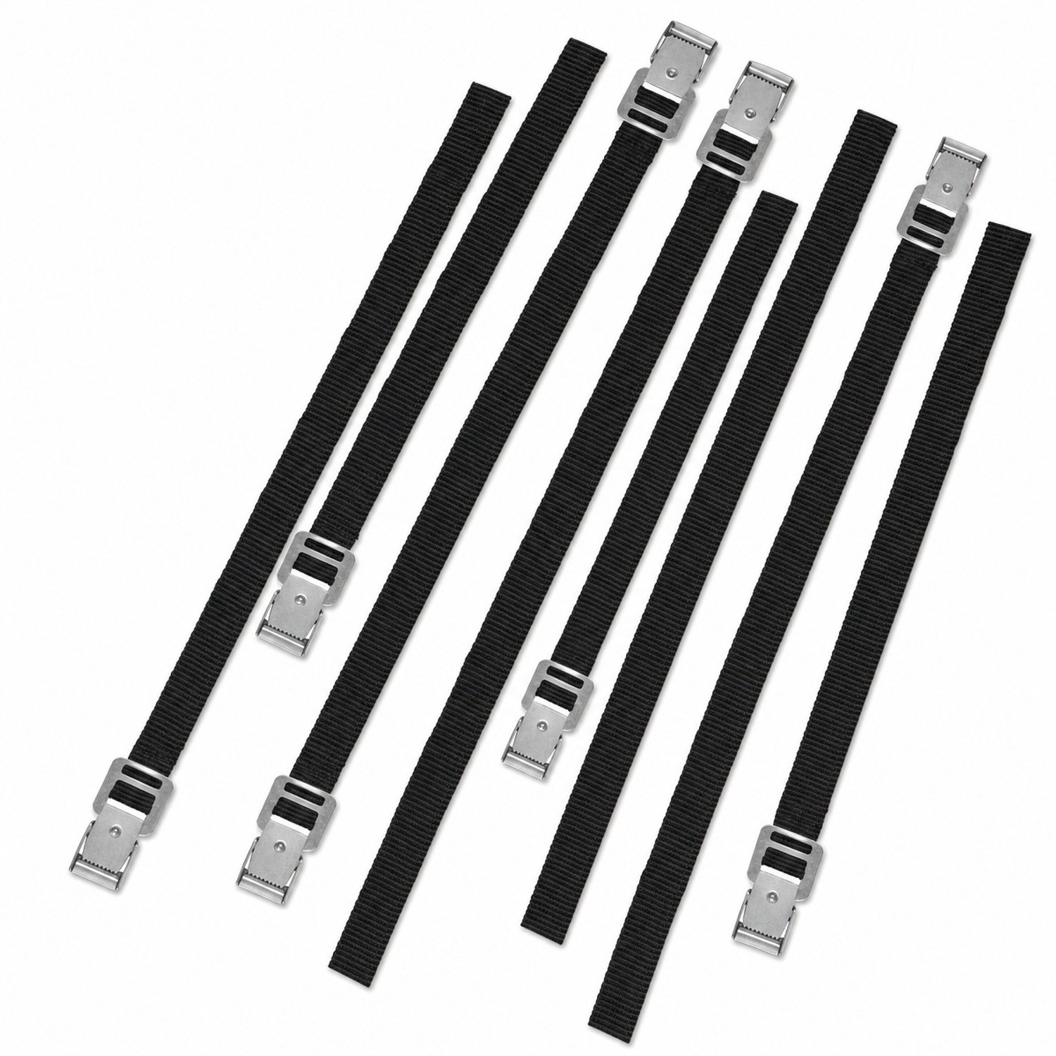 Spanbanden zwart - Bindriemen fiets - Sjorbanden caravan - 40 cm - 8 stuks - STEGGER