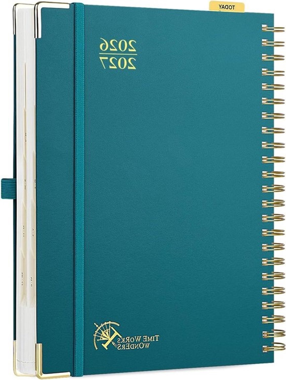 Agenda 2026 2027 - Dagplanner Groot - Dagelijks plannen - 1 Pagina Per Dag - A4 Formaat - Pacificgroen