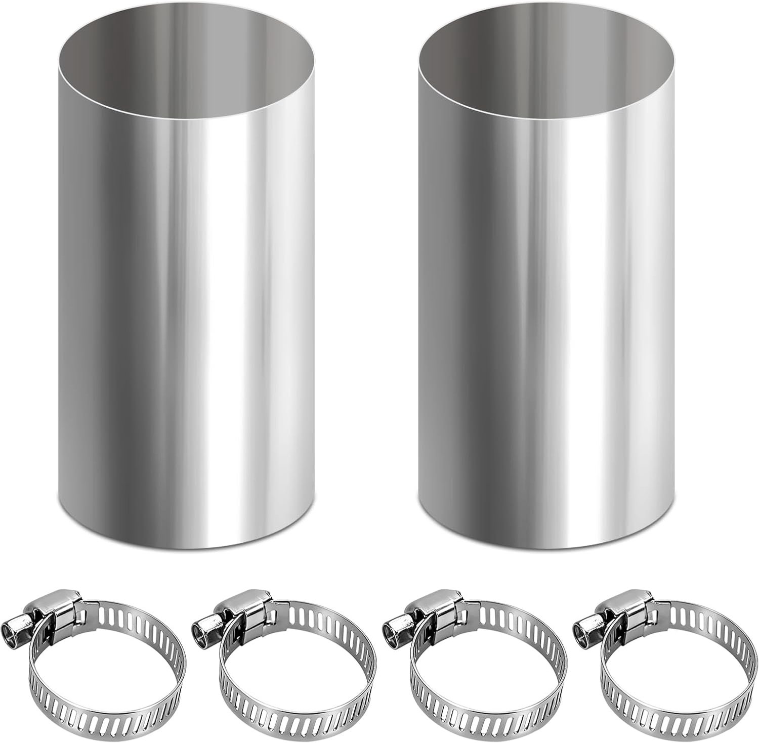 2 stuks uitlaatpijp staande verwarming connector Ø 24 mm - Homevero